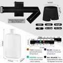 Cuffbow 19 Pcs Urine Test Complete Kit, Include 1 Urine Bottle 15 Temperature Test Strips 1 Storage Pouches 1 Leg Strap and 1 Lining Pocket Boxer Brief for Travel Lab Testing(Medium)