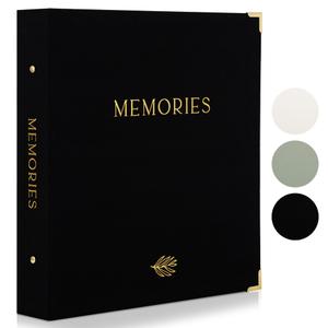 Beautiful Linen Photo Album For 4x6 Photos - Safely Holds Up To 500 Pictures of Unique Memories - The Perfect Large Photo Book To Store All Pictures of Treasured Family, Baby or Wedding Moments