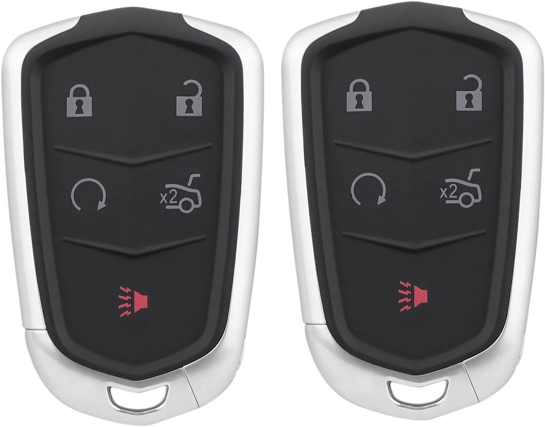 Remote Key Fob Replacement Compatible Fits for Cadillac CTS ATS 2014-2017 Cadillac SRX XTS Escalade 2015 2016 2017 Smart Keyless Entry Remote Control HYQ2AB (Pack of 2)