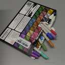 ARTISTRO Dual Tip Acrylic Paint Markers - Easy for All Ages & Levels Acrylic Paint Pens for Fabric, Rocks, Paper, Wood, Canvas, Glass, DIY (Dual Tip Metallic, 24)
