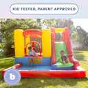 Bounceland Jump and Splash Adventure Bounce House or Water Slide All in one, Large Pool, Fun Bouncing Area with Basketball Hoop, Long Slide with Climbing Wall, UL Certified Blower Included