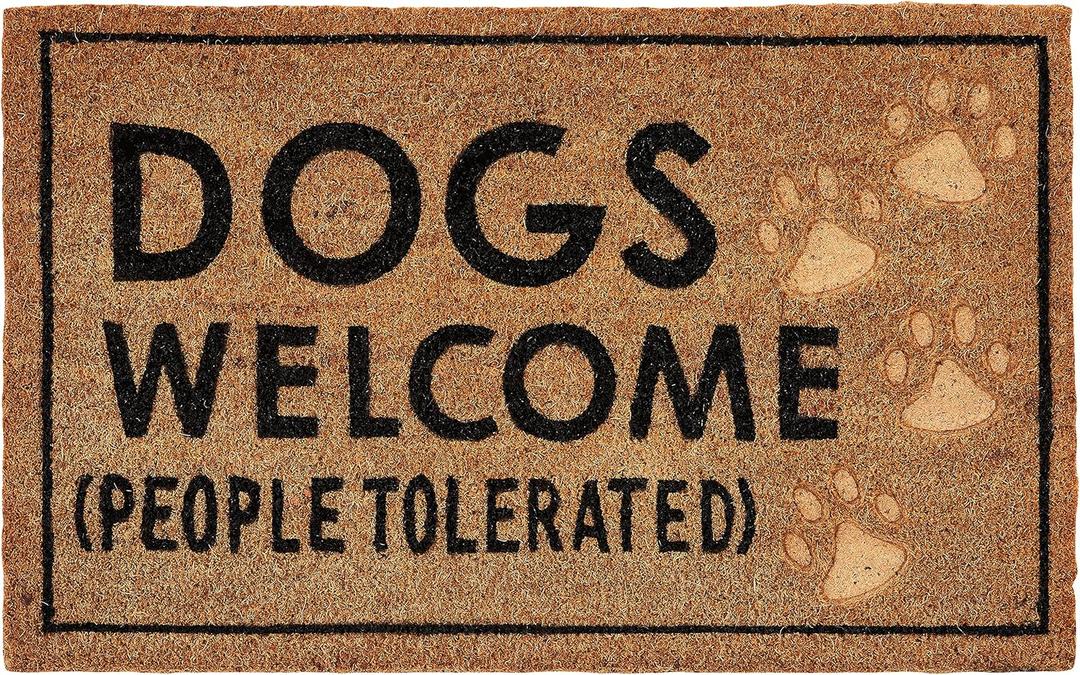 Mud Pie Dogs Welcome Door Mat Coir Doormat