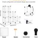 AWTATOS Closet Organizer 6 Cube Closet Storage Shelves DIY Stackable Clothes Storage Organizer Shelving for Closet Bedroom, Home, Translucent