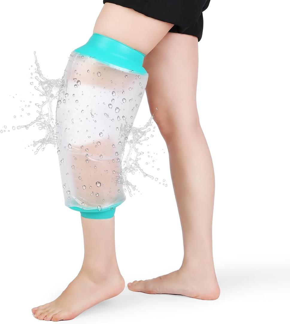CIVJET Cast Covers for Shower Leg, Waterproof Cast Cover for Showering, Knee Surgery Recovery Equipment, Waterproof Knee Brace, Knee (Diameter - 7.9")