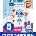 Mr. Clean Magic Eraser Sponge, Bathroom Cleaner, Shower Cleaner, Tub Cleaner, Soap Scum Remover, Bathroom Cleaning Supplies, Dawn Cleaning Power with Febreze Lavender Scent, 5ct
