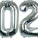 40 Inch 2025 Pack of 4 Sliver Big Helium Foil Balloon Numbers Large Mylar Number for Christmas New Year's Eve Party Graduation Birthday