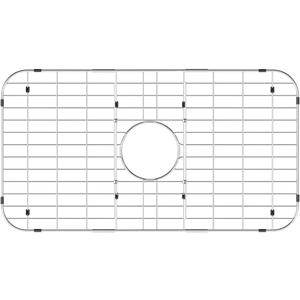 Slideep Kitchen Sink Grates Bottom Grid, Stainless Steel Metal Sink Bottom Grid Sink Protector Grid Center Drain Hole, Sink Grate (28"L X 15"W)