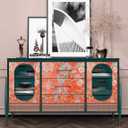 FunStick 17.5x354 Floral Wallpaper Peel and Stick Vintage Burnt Orange Wallpaper Stick and Peel Orange Floral Contact Paper for Cabinets Walls Renter Friendly Flower Wallpapers for Girls Kids Bedroom