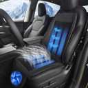 Cooling Car Seat Cover Front Seat, 12V-24V Ventilated Car Seat Cooler with Turbo Fan, Breathable Mesh Fabric Cooled Seat Cushion, 3-Speed Adjustable Airflow, Universal Fit for Cars, SUVs, Trucks