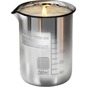 Vanilla Candles for Home - Natural Soy Candles | Christmas Gifts for Women Men | 40 Hours Long Burning 7oz (Pack of 2, Peach · White tea, Basil · Cedar)