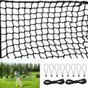 Nylon Golf Hitting Net 10-50FT,Easy Setup Hitting Net with Rope and Elastic Buckle, Sturdy Golf Netting,Weatherproof Sports Net,Backstop Net for Golf, Baseball, Softball,Hockey, Soccer