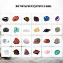 Gemstone Advent Calendar, Advent Calendar for Kids with 24 Gemstones, a Rock Collection Christmas Countdown Calendar to Open Each Day