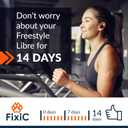 Fixic Freestyle Adhesive Patch 25 PCS Big Size – Good for Libre 1, 2, 3 & Plus – Enlite – Guardian – NO Glue in The Center of The Patch – Pre-Cut Back Paper – Long Fixation for Your Sensor!