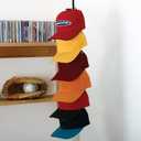 Perfect Curve Cap Rack System 36 Baseball Cap Organizer (12 clips hold up to 36 caps,Black)
