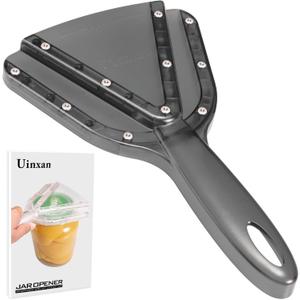 Uinxan Jar Opener for Weak Hand & Seniors with Arthritis,Easy Twist Off Bottle Caps,Patent | Unique Kitchen Gadgets,Handheld Lid Top Open for Elderly/Women/Men (Black)