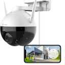 EZVIZ 360 Security Camera Outdoor, WiFi Camera for Home Security, Surveillance Camera, No Subscription with Motion Detection, Color Night Vision, Audio Pick-up, Waterproof, Alexa/Google, 256GB| C8C