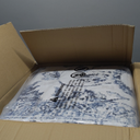 Washable Area Rug 3x5,Small Indoor Entryway Rugs with Non Slip Rubber Backing for Bedroom Living Room - Thin Floor Carpet for Entrance Home Office Dorm,Navy Blue/White