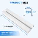 LyPrem 3" W x 6.5Ft L Metal Line Set Cover Kit - Decorative AC Pipe Cover for Ductless Mini Split/Central Air Conditioner/Heat Pump Systems, White