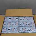 Tandefio 6 Pcs Christmas Cookie Tins 6.3Inch Cookie Tins with Lids for Gift Giving Square Metal Container Xmas Snowflake Boxes Large Empty Holiday Treat Jars for Xmas Candy Baking Decorative