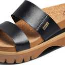 REEF Cushion Vista Higher Women's Platform Fashion Sandal, Arch Support, Ultra Soft Cushion Footbed (Black, 8)