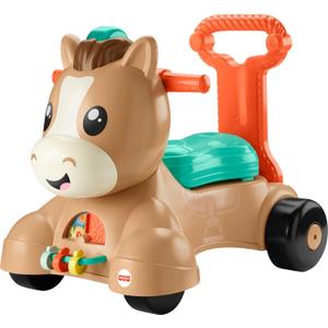 Fisher-Price Baby Learning Toy, Walk Bounce & Ride Pony Musical Walker & Ride-On for Infants & Toddlers Ages 9+ Months