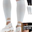 Doctor's Select 2 Pairs Copper Calf Compression Sleeve - Leg Compression Sleeves for Women & Men, Shin Splint Relief (Large-X-Large)