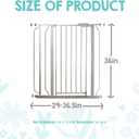 Regalo Safety 36 Extra Tall Baby Gate for Doorways & Bottom of Stairs, Pressure Mounted Baby Gate with Door for Babies, Toddlers & Pets, Tested & Safe, American Designed and Owned, Platinum
