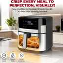 Air Fryer, 8.5QT Family Size Digital Air Fryers, BPA-Free, Smart Touchscreen with 8-Preset, Air Frying, Reheat Leftovers, Party Food, Fast Cooking, Dishwasher-Safe, Stainless Steel