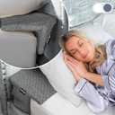 XetraDesign Bed Wedge Pillow for Headboard Gap Up to 7", Triangle Gap Filler for Bed, Mattress Wedge Gap Filler, Headboard Space Filler, Corner Pillow, Grey Twin 39"