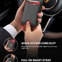 Wallet for Men with Stealth Pocket for AirTag, 3 in 1 Design, Removable ID Window, RFID Blocking, 15 Card Capacity, Slim Carbon Fiber, Bill Divider, Wallet with Gift Box, Hidden Storage for AirTag