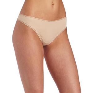 On Gossamer Women's Cabana Cotton Hip-G Thong Panty, Champagne, M/ L
