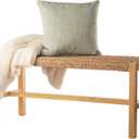 Alaterre Furniture Newport Collection Bench with Handcrafted Woven Rope Seat - 40-Inch Wood Bench for Entryway, Bedroom, or Dining Room - Indoor Entryway Bench (Light)