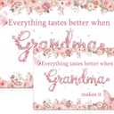 Grandma Gifts from Granddaughter, 2 Pcs Decorative Tempered Glass Cutting Board Set 12" x 16" & 8" x 12" for Kitchen Counter, Birthday Gifts, Mother's Day, Christmas, Nana Gift, Grandmother Present