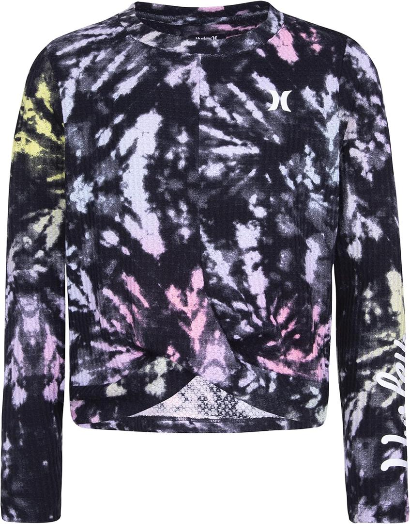 Hurley Girls' Long Sleeve Boxy T-Shirt (Size 4)