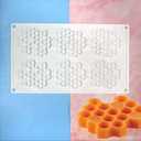 Silicone Honeycomb Molds 3D Honeycomb Bees Lace Mat Fondant Mold Lace Pad Baking Cake Chocolate Candy Mold for Cupcake Decorating Tools Kitchen (Honeycomb_11.84 x 6.92 x 0.36 inches)