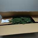 6ft Pre-Lit Artificial Pencil Green Christmas Tree with Warm White 300 LED Lights, Hinged Realistic Slim Xmas Tree w/Sturdy Metal Stand, 850 Tips for Home, Office, Party Decoration Indoor