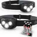 Energizer LED Headlamp PRO (2-Pack), IPX4 Water Resistant Headlamps, High-Performance Head Light for Outdoors, Camping, Running, Storm, Survival LED Light for Emergencies (Batteries Included) (Black)