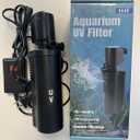 158GPH Small Aquarium Filter, UV Sterilizer for Aquarium for 10-45 Gallon Tank, Internal Pump for Turtle Betta Fish Tank Filter Silent 4-in-1 Green Killing Machine with Fish Tank Filters Deodorization