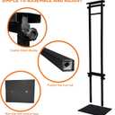 Heavy Duty Adjustable Pedestal Sign Stand, Double Sided Display Stand Adjustable to 80 inches for Poster Board & Foam Board, Column Sign Holder for Business Lobby, Wedding, Event, Black