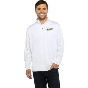 Vantage Apparel Men's Standard Collegiate Micro Mesh Performance Black 1/4 Zip Pullover (XX-Large, White)