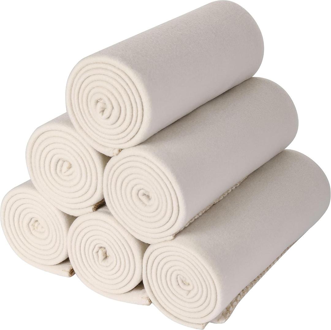 CAI TENG Fleece Throw Blankets 6 Pack Bulk Lightweight Warm Soft 50 x 60 in Kids Blanket Picnic Cozy Fleece Fabric Microfiber Small Blanket for Bed Sofa Office Travel Beige