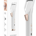 Heated Eyelash Curler Premium PRO - Fast Heat up in 8s - 24 Hours Long Lasting - Rechargeable Electric Eyelash Curler with Type-C, Innovative L Silicone, 2 Heat Modes, Anti-Burn Eyelid, White-BC
