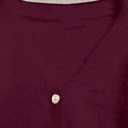 GORGLITTER Women's Cropped Cardigan Sweater Light Weight Fuzzy Old Money Button Up Chunky Long Sleeve Crop Cardigan Burgundy Large