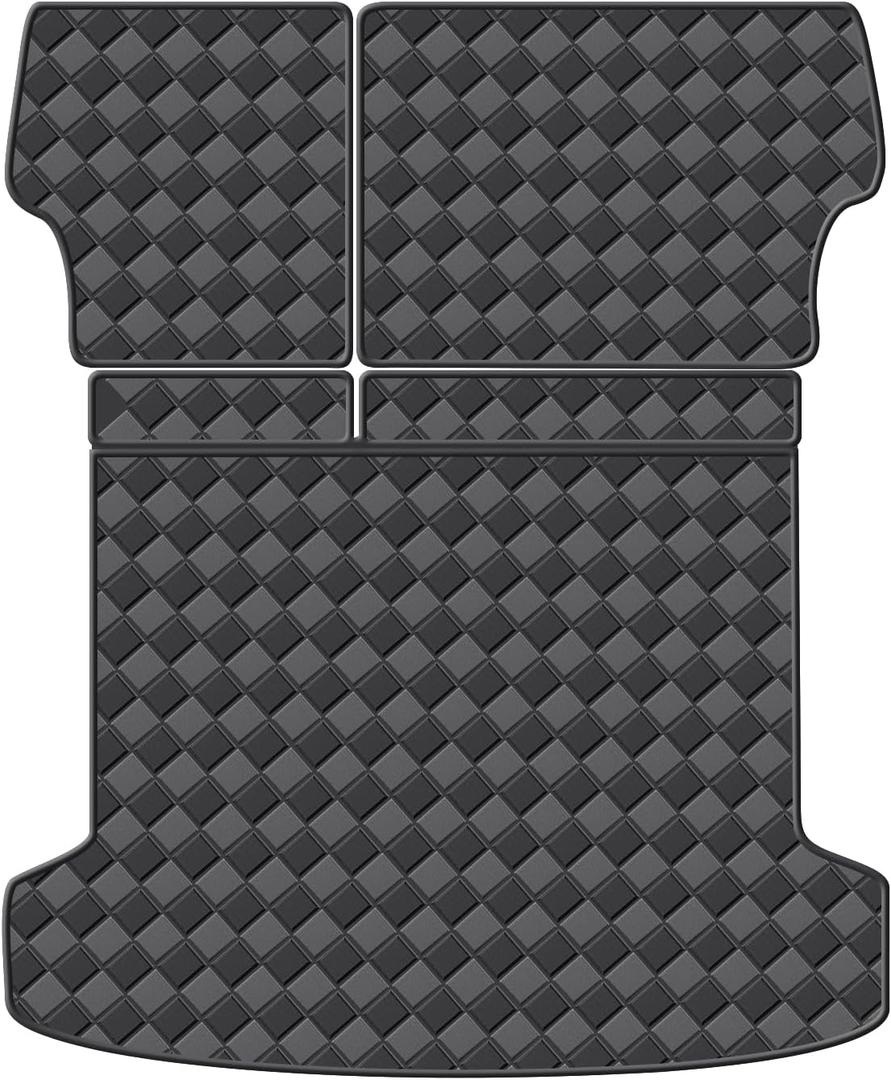 Cargo Mat & Backrest Mats for 2022-2026 Hyundai Tucson Accessories, All Weather Waterproof Rear Cargo Liner Rear Trunk Liner Back Seat Cover Protector(with Optional Bose Premium Audio System)