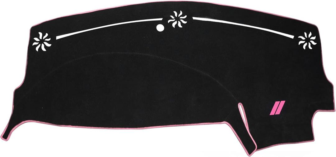 YOSRTER Dashboard Cover for Dodge Charger Accessories 2011-2021 2022 2023 Non-Slip Carpet Pad Dash Cover Mat No Glare UV Rays Blocker Sunshade Protector(Pink Edge Pink Trim)