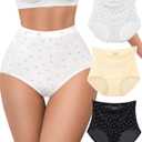 ASIMOON Womens High Waisted No Show Underwear Stretch Full Coverage Panties Ladies Breathable Tagless Briefs 3 Pack