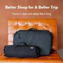 Cushion Lab Travel Deep Sleep Pillow  Compact Memory Foam Neck Pillow for Sleeping, Portable Pillow for Hotels, Camping, Side & Back Sleepers, On-The-Go  Black