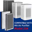 25 Air Purifier Replacement Filter: Compatible with MA Series Air Purifier 25 S1/W1/B1, 3 in 1 Pre-filter, Pleated Filter and Activated Carbon Filter, 4 Pack