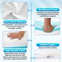 3'' Waterproof Standard Crib Mattress Breathable, 52x27.5 Inch Portable Full Size Mattress for Toddler Floor Bed, Foldable Travel Memory Foam Trifold Mattresses for Toddler Kids