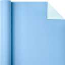 WRAPAHOLIC Kraft Baby Blue Wrapping Paper Roll - Mini Roll - 17 Inch x 33 Feet - Solid Color Baby Blue Wrapping Paper Perfect for Baby Shower, Boys Birthday, Wedding